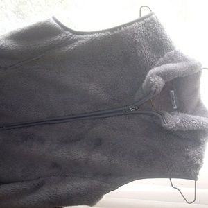 Fuzzy grey vest